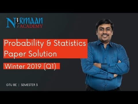 Probability & Statistics GTU Paper Solution