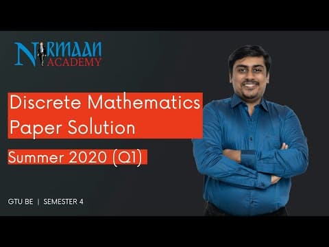 Discrete Mathematics (Maths 4) Paper Solution - GTU BE Sem 4 (CE/IT)
